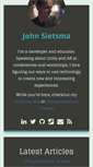 Mobile Screenshot of johnsietsma.com