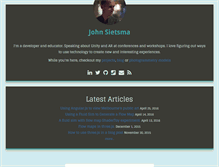 Tablet Screenshot of johnsietsma.com